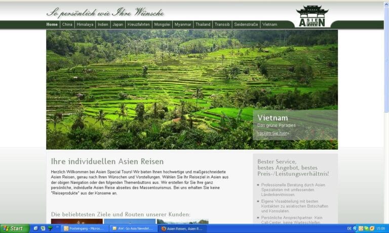 Asien Special Tours Homepage