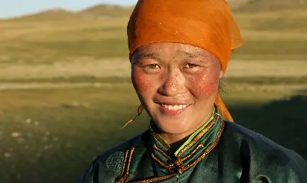 Frau in der Mongolei