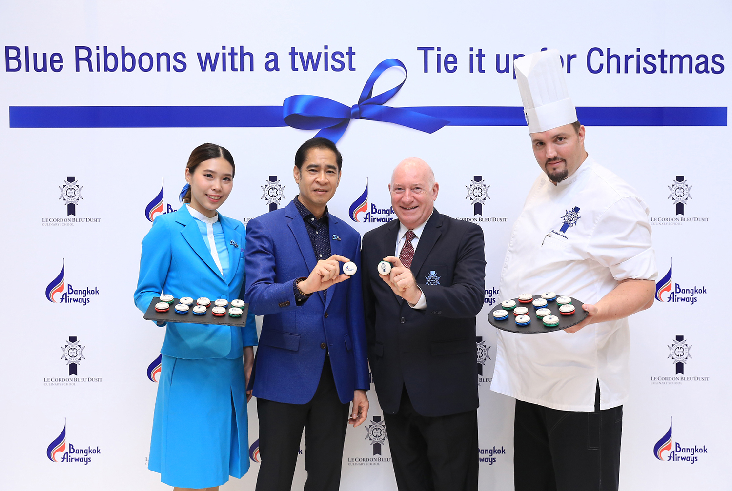 Bangkok-Airways-and-Le-Cordon-Bleu-Dusit-Launches-Blue-Ribbons-with-a-twist---Tie-it-up-for-Christmas-Campaign