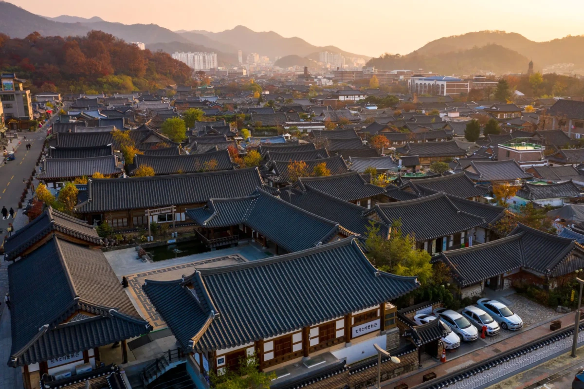 Traditionelle Hanok-Häuser im Jeonju Hanok-Dorf