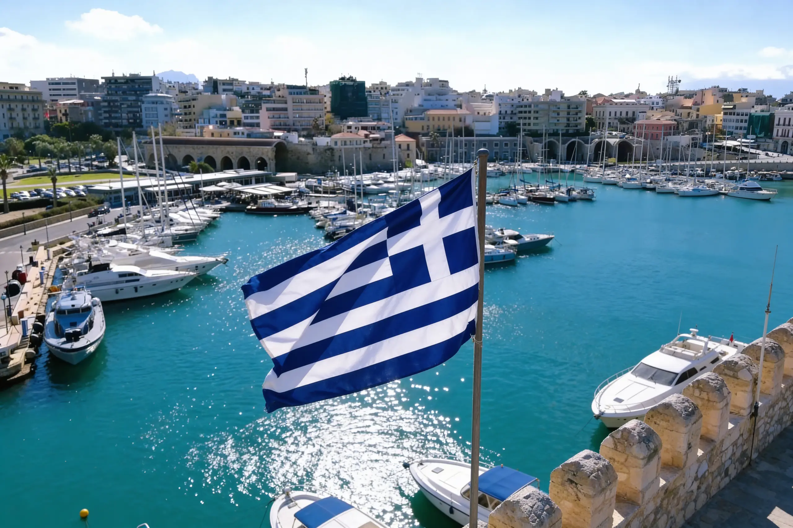 Historische Altstadt von Heraklion mit venezianischen Gebäuden